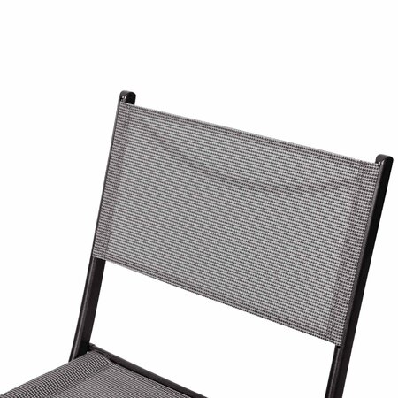 Flash Furniture Brazos Folding Chairs w/Gray Flex Comfort Material Backs and Seats and Black Metal Frames, 2PK TLH-SC-097-GRY-02-GG